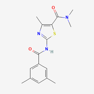 molecular formula C16H19N3O2S B4581977 2-[(3,5-二甲基苯甲酰基)氨基]-N,N,4-三甲基-1,3-噻唑-5-甲酰胺 
