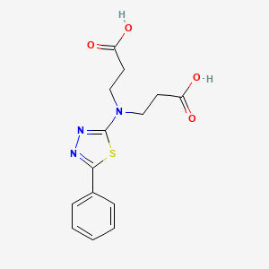 molecular formula C14H15N3O4S B4581979 3,3'-[(5-phenyl-1,3,4-thiadiazol-2-yl)imino]dipropanoic acid 