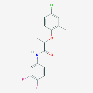 molecular formula C16H14ClF2NO2 B458202 2-(4-chloro-2-methylphenoxy)-N-(3,4-difluorophenyl)propanamide 