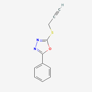 molecular formula C11H8N2OS B4582021 2-phenyl-5-(2-propyn-1-ylthio)-1,3,4-oxadiazole 