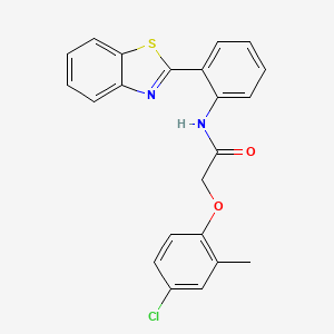 molecular formula C22H17ClN2O2S B4582041 N-[2-(1,3-benzothiazol-2-yl)phenyl]-2-(4-chloro-2-methylphenoxy)acetamide 