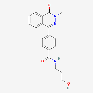molecular formula C19H19N3O3 B4582081 N-(3-羟丙基)-4-(3-甲基-4-氧代-3,4-二氢-1-酞嗪基)苯甲酰胺 