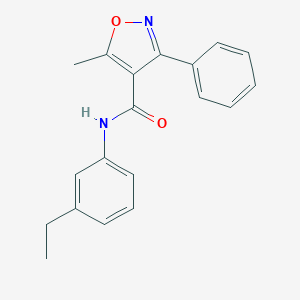 N-(3-ethylphenyl)-5-methyl-3-phenyl-4-isoxazolecarboxamide