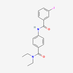 molecular formula C18H19IN2O2 B4582101 N-{4-[(diethylamino)carbonyl]phenyl}-3-iodobenzamide 