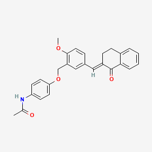 molecular formula C27H25NO4 B4582123 N-[4-({2-methoxy-5-[(1-oxo-3,4-dihydro-2(1H)-naphthalenylidene)methyl]benzyl}oxy)phenyl]acetamide 