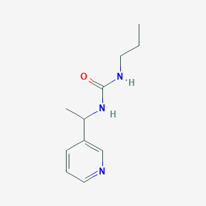molecular formula C11H17N3O B4582124 N-propyl-N'-[1-(3-pyridinyl)ethyl]urea 