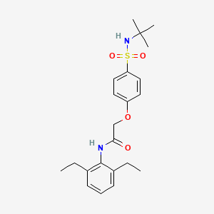 molecular formula C22H30N2O4S B4582132 2-{4-[(tert-butylamino)sulfonyl]phenoxy}-N-(2,6-diethylphenyl)acetamide 