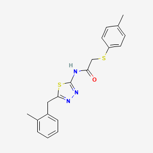 molecular formula C19H19N3OS2 B4582133 N-[5-(2-methylbenzyl)-1,3,4-thiadiazol-2-yl]-2-[(4-methylphenyl)thio]acetamide 