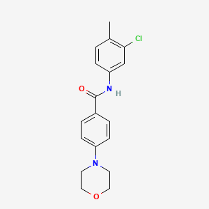 molecular formula C18H19ClN2O2 B4582137 N-(3-氯-4-甲基苯基)-4-(4-吗啉基)苯甲酰胺 