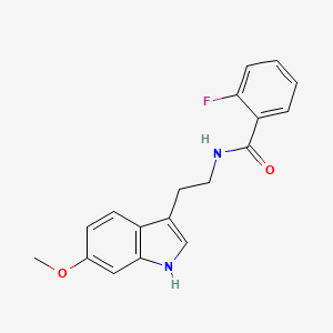 molecular formula C18H17FN2O2 B4582148 2-氟-N-[2-(6-甲氧基-1H-吲哚-3-基)乙基]苯甲酰胺 
