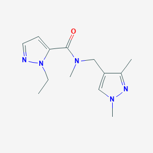 molecular formula C13H19N5O B4582165 N-[(1,3-二甲基-1H-吡唑-4-基)甲基]-1-乙基-N-甲基-1H-吡唑-5-甲酰胺 