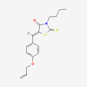 molecular formula C17H19NO2S2 B4582172 5-[4-(allyloxy)benzylidene]-3-butyl-2-thioxo-1,3-thiazolidin-4-one 