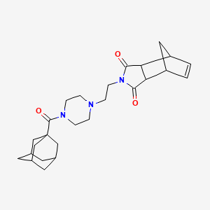 molecular formula C26H35N3O3 B4582201 4-{2-[4-(1-adamantylcarbonyl)-1-piperazinyl]ethyl}-4-azatricyclo[5.2.1.0~2,6~]dec-8-ene-3,5-dione 