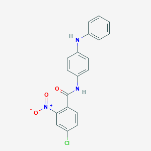 molecular formula C19H14ClN3O3 B458221 N-(4-anilinophenyl)-4-chloro-2-nitrobenzamide 