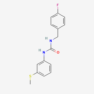molecular formula C15H15FN2OS B4582256 N-(4-氟苄基)-N'-[3-(甲硫基)苯基]脲 