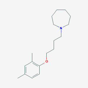 molecular formula C18H29NO B4582275 1-[4-(2,4-二甲基苯氧基)丁基]氮杂环己烷 