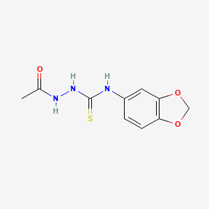 molecular formula C10H11N3O3S B4582292 2-acetyl-N-1,3-benzodioxol-5-ylhydrazinecarbothioamide 