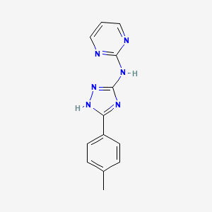 molecular formula C13H12N6 B4582318 N-[5-(4-methylphenyl)-1H-1,2,4-triazol-3-yl]-2-pyrimidinamine 
