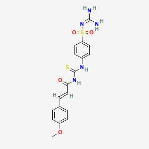 molecular formula C18H19N5O4S2 B4582331 N-({[4-({[氨基(亚氨基)甲基]氨基}磺酰基)苯基]氨基}羰基硫代)-3-(4-甲氧基苯基)丙烯酰胺 