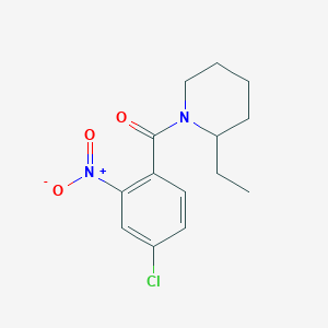 molecular formula C14H17ClN2O3 B458234 1-{4-Chloro-2-nitrobenzoyl}-2-ethylpiperidine 
