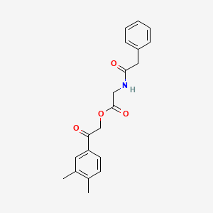 molecular formula C20H21NO4 B4582348 2-(3,4-dimethylphenyl)-2-oxoethyl N-(phenylacetyl)glycinate 