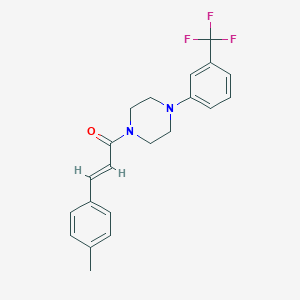 molecular formula C21H21F3N2O B458239 1-[3-(4-Methylphenyl)acryloyl]-4-[3-(trifluoromethyl)phenyl]piperazine 