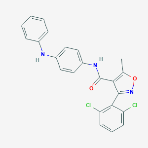 molecular formula C23H17Cl2N3O2 B458240 N-(4-anilinophenyl)-3-(2,6-dichlorophenyl)-5-methyl-4-isoxazolecarboxamide 