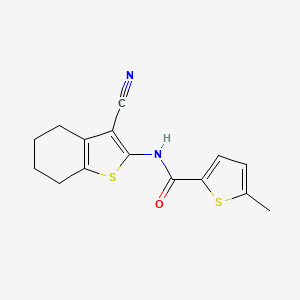 molecular formula C15H14N2OS2 B4582402 N-(3-cyano-4,5,6,7-tetrahydro-1-benzothien-2-yl)-5-methyl-2-thiophenecarboxamide 