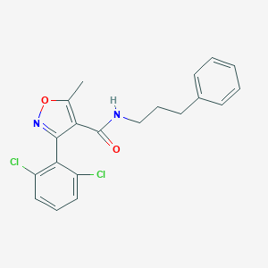 molecular formula C20H18Cl2N2O2 B458242 3-(2,6-dichlorophenyl)-5-methyl-N-(3-phenylpropyl)-1,2-oxazole-4-carboxamide 