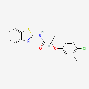molecular formula C17H15ClN2O2S B4582425 N-1,3-苯并噻唑-2-基-2-(4-氯-3-甲基苯氧基)丙酰胺 