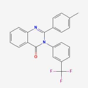 molecular formula C22H15F3N2O B4582437 2-(4-甲基苯基)-3-[3-(三氟甲基)苯基]-4(3H)-喹唑啉酮 