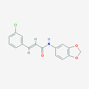 molecular formula C16H12ClNO3 B458244 N-(1,3-benzodioxol-5-yl)-3-(3-chlorophenyl)acrylamide 