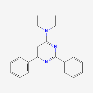 molecular formula C20H21N3 B4582447 N,N-二乙基-2,6-二苯基-4-嘧啶胺 