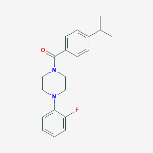 molecular formula C20H23FN2O B458247 1-(2-Fluorophenyl)-4-(4-isopropylbenzoyl)piperazine CAS No. 546116-99-8