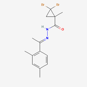molecular formula C15H18Br2N2O B4582474 2,2-dibromo-N'-[1-(2,4-dimethylphenyl)ethylidene]-1-methylcyclopropanecarbohydrazide 