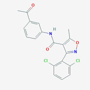 molecular formula C19H14Cl2N2O3 B458248 N-(3-acetylphenyl)-3-(2,6-dichlorophenyl)-5-methyl-1,2-oxazole-4-carboxamide 
