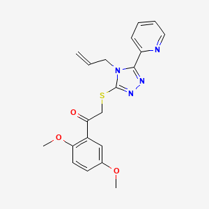 molecular formula C20H20N4O3S B4582504 2-{[4-烯丙基-5-(2-吡啶基)-4H-1,2,4-三唑-3-基]硫代}-1-(2,5-二甲氧基苯基)乙酮 