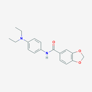 molecular formula C18H20N2O3 B458252 N-[4-(diethylamino)phenyl]-1,3-benzodioxole-5-carboxamide 