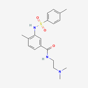 molecular formula C19H25N3O3S B4582525 N-[2-(dimethylamino)ethyl]-4-methyl-3-{[(4-methylphenyl)sulfonyl]amino}benzamide 