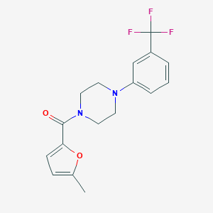 molecular formula C17H17F3N2O2 B458255 1-(5-Methyl-2-furoyl)-4-[3-(trifluoromethyl)phenyl]piperazine 