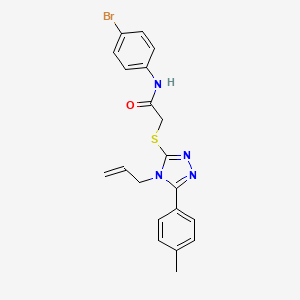 molecular formula C20H19BrN4OS B4582560 2-{[4-烯丙基-5-(4-甲基苯基)-4H-1,2,4-三唑-3-基]硫代}-N-(4-溴苯基)乙酰胺 