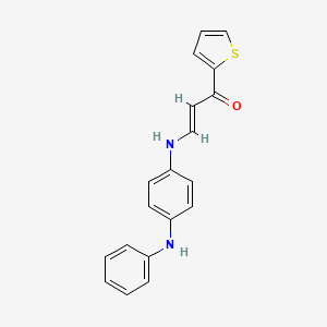 molecular formula C19H16N2OS B4582580 3-[(4-苯胺基苯基)氨基]-1-(2-噻吩基)-2-丙烯-1-酮 
