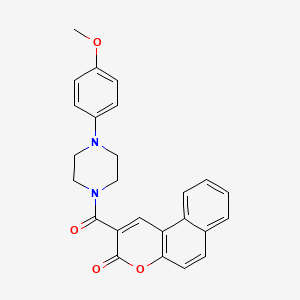 molecular formula C25H22N2O4 B4582597 2-{[4-(4-methoxyphenyl)-1-piperazinyl]carbonyl}-3H-benzo[f]chromen-3-one 