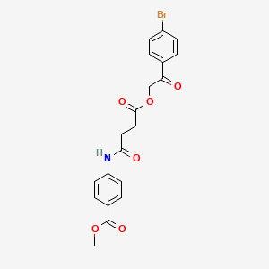 molecular formula C20H18BrNO6 B4582603 4-({4-[2-(4-溴苯基)-2-氧代乙氧基]-4-氧代丁酰基}氨基)苯甲酸甲酯 