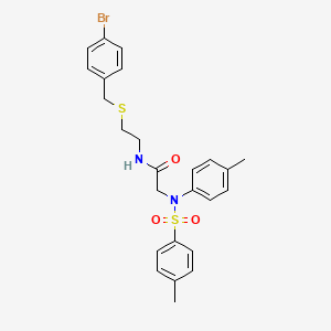 molecular formula C25H27BrN2O3S2 B4582628 N~1~-{2-[(4-bromobenzyl)thio]ethyl}-N~2~-(4-methylphenyl)-N~2~-[(4-methylphenyl)sulfonyl]glycinamide CAS No. 5873-99-4
