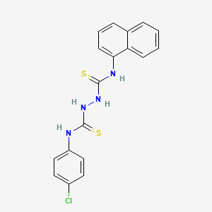 molecular formula C18H15ClN4S2 B4582637 N-(4-氯苯基)-N'-1-萘基-1,2-肼二碳硫酰胺 