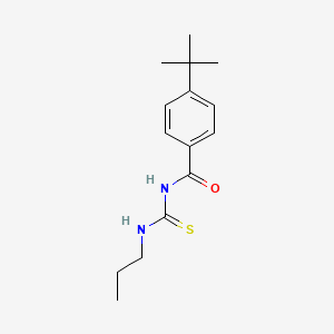 molecular formula C15H22N2OS B4582639 4-叔丁基-N-[(丙氨基)碳硫代基]苯甲酰胺 