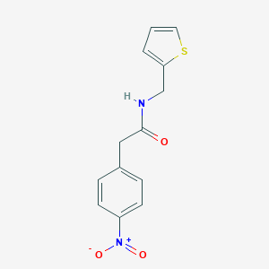 molecular formula C13H12N2O3S B458264 2-(4-nitrophenyl)-N-(thiophen-2-ylmethyl)acetamide 
