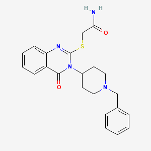molecular formula C22H24N4O2S B4582652 2-{[3-(1-benzyl-4-piperidinyl)-4-oxo-3,4-dihydro-2-quinazolinyl]thio}acetamide 