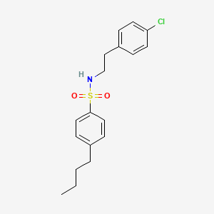 molecular formula C18H22ClNO2S B4582667 4-丁基-N-[2-(4-氯苯基)乙基]苯磺酰胺 